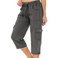 Noelia |  Pantalón Capri de Cintura Alta Cómodo con Bolsillos Prácticos