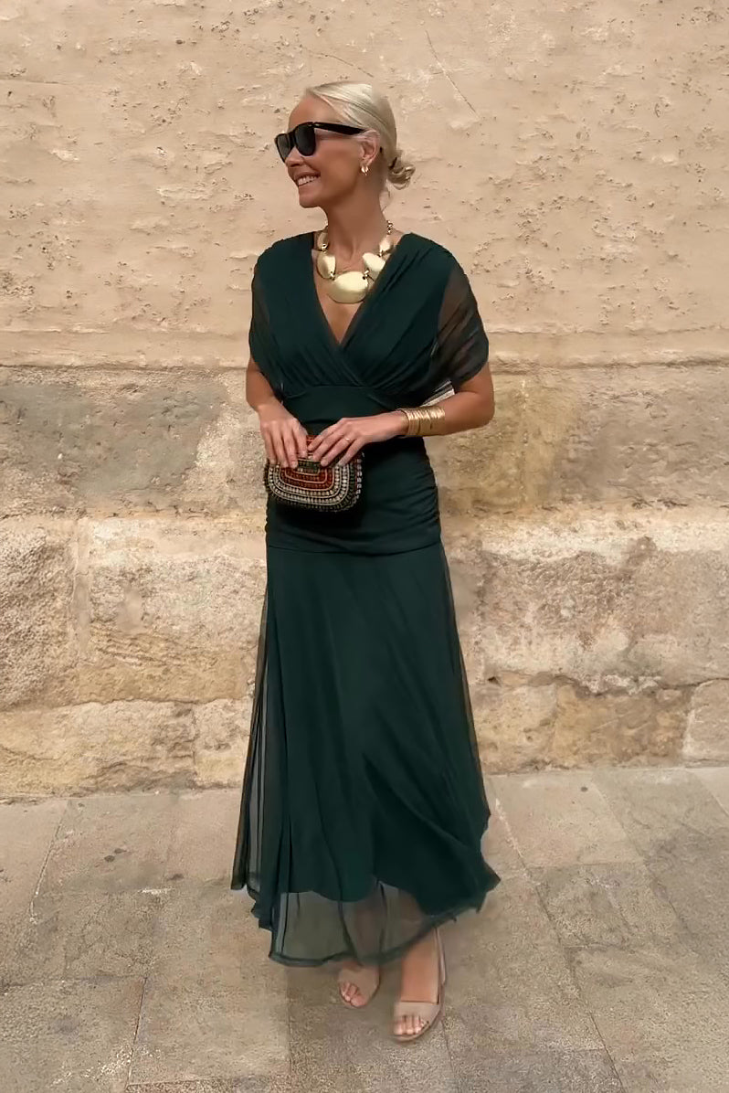 Rebeca | Vestido Maxi de Fiesta Elegante con Escote en V