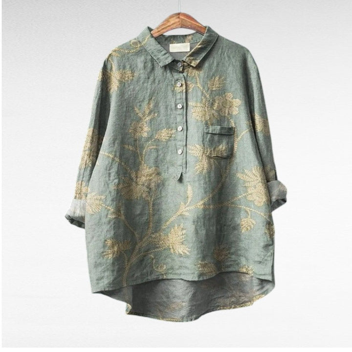 Claire | Elegante Blusa de Verano de Lino