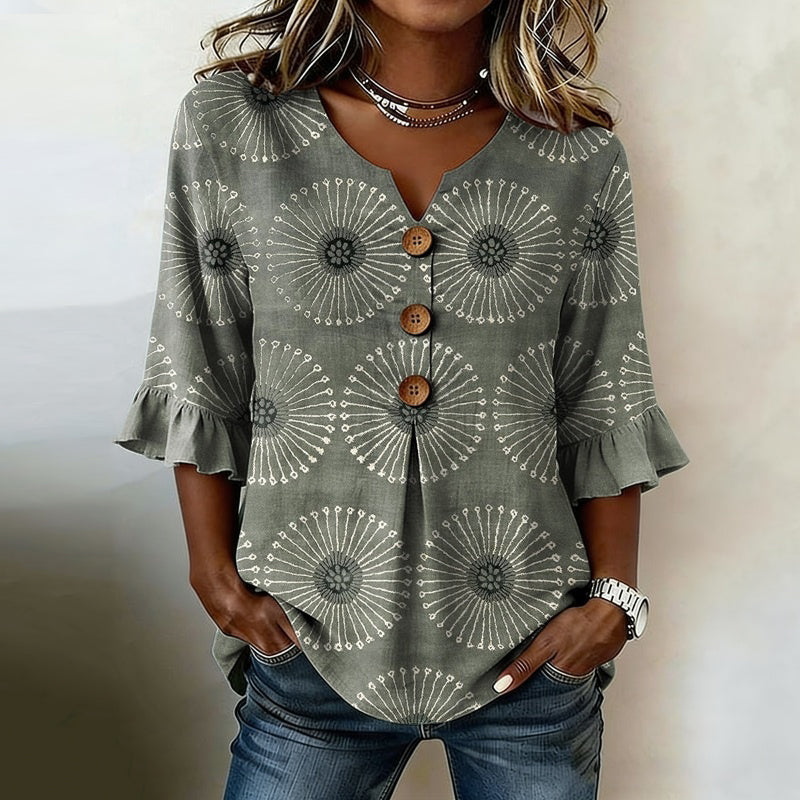 Martina | Blusa vintage casual estampada