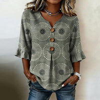 Martina | Blusa vintage casual estampada
