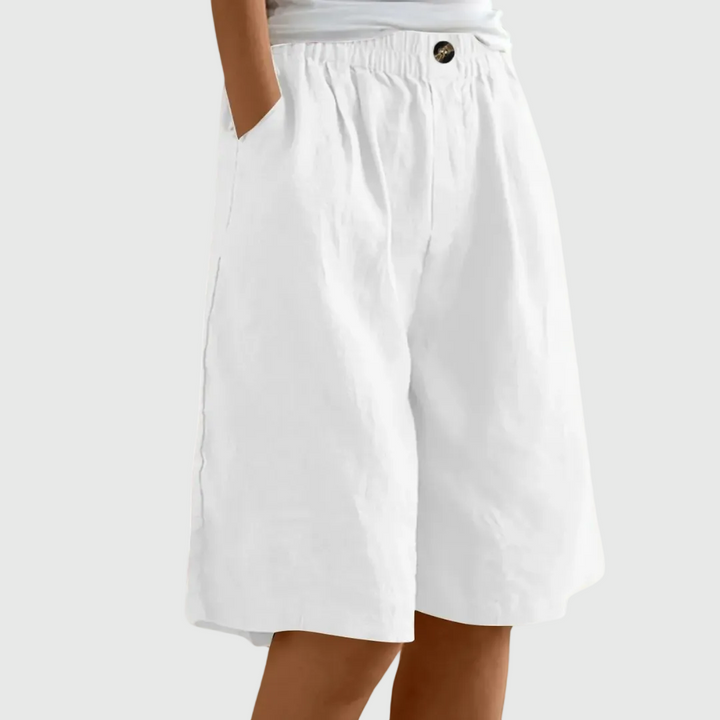 Ana | Pantalones Cortos Amplios con Cintura Elástica