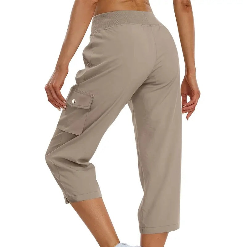 Noelia |  Pantalón Capri de Cintura Alta Cómodo con Bolsillos Prácticos