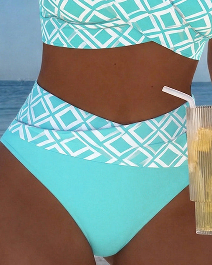 Adriana | Bikini de Dos Piezas con Estampado Geométrico