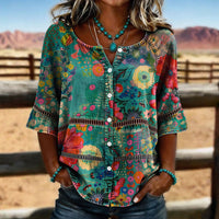 Noelia | Blusa vintage con estampado floral