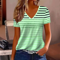 Clara | Camiseta de rayas con degradado de colores