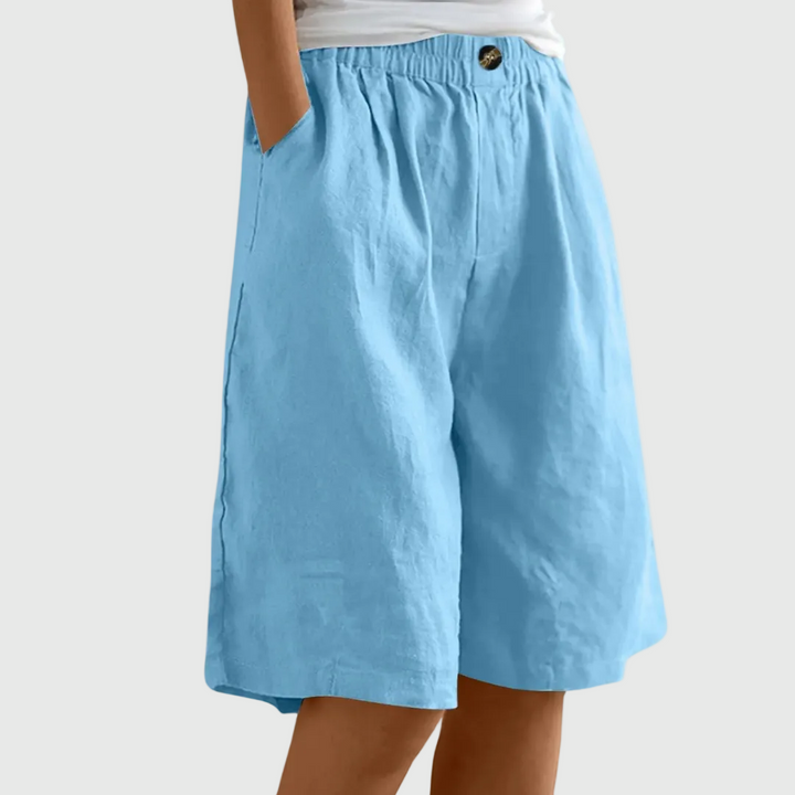 Ana | Pantalones Cortos Amplios con Cintura Elástica