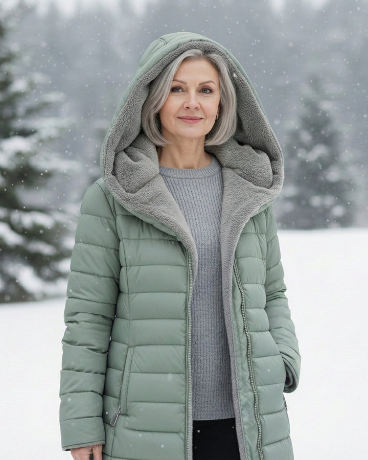 Serafina | Plumífero Elegante con Forro Polar y Corte A-Line