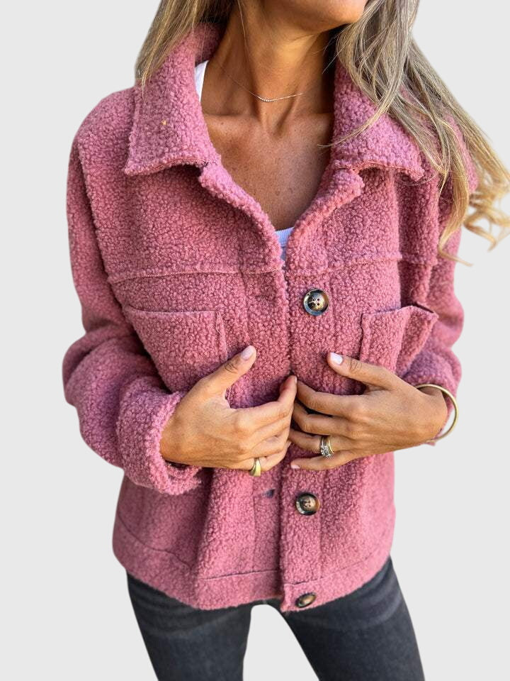 Perla | Chaqueta Relajada de Mujer con Cuello en V