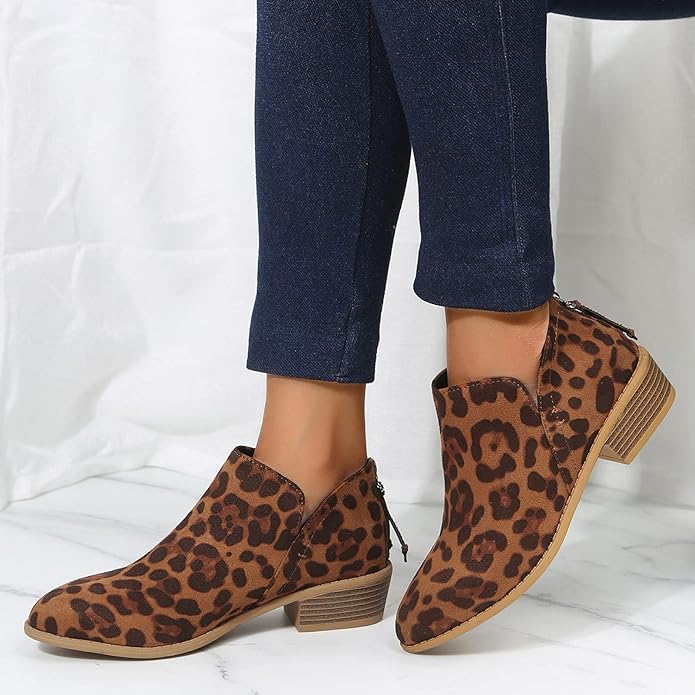Lucrecia | Botines de Mujer sin Cordones con Tacón Bajo