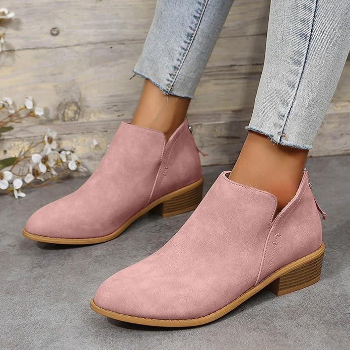 Lucrecia | Botines de Mujer sin Cordones con Tacón Bajo
