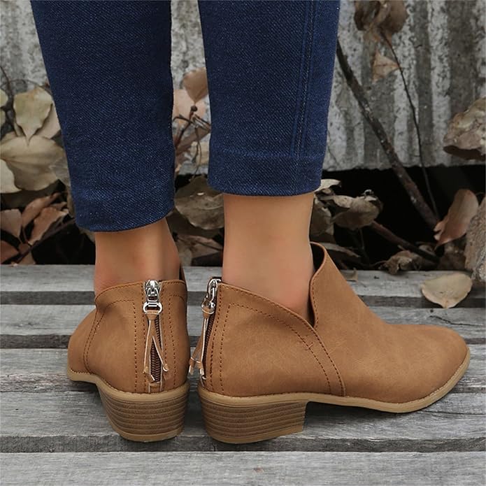 Lucrecia | Botines de Mujer sin Cordones con Tacón Bajo