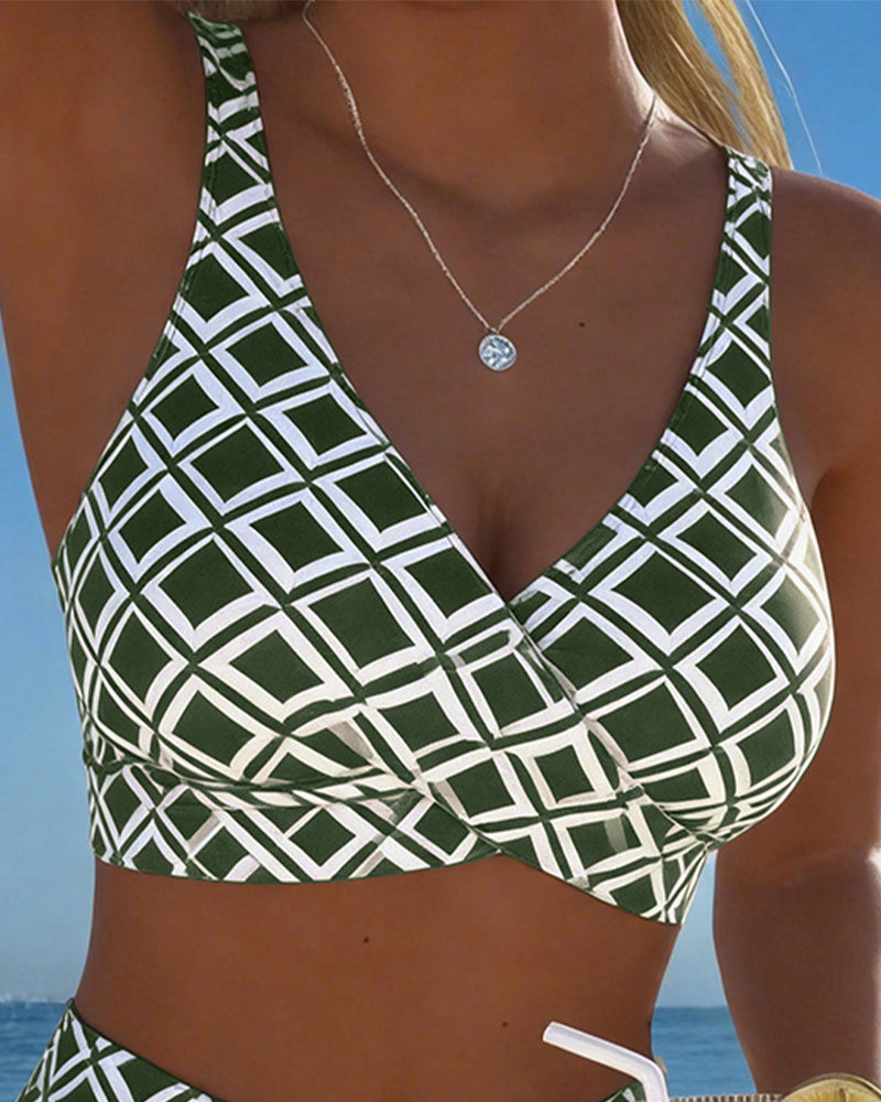 Adriana | Bikini de Dos Piezas con Estampado Geométrico