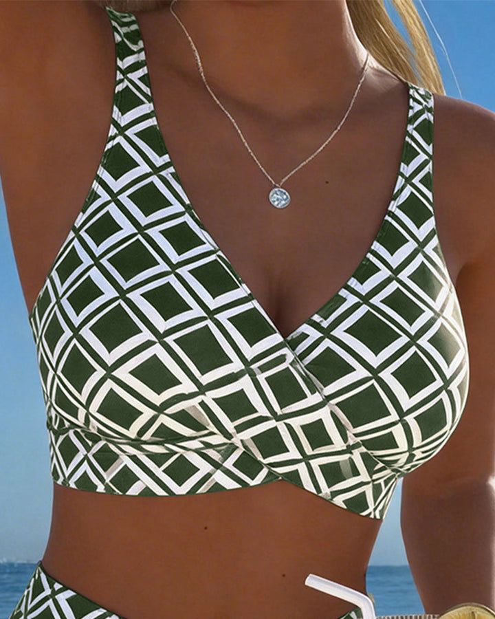 Adriana | Bikini de Dos Piezas con Estampado Geométrico