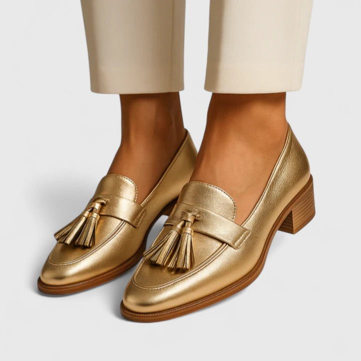 Rosa | Mocasines de Mujer Comodidad Todo el Día con Borlas