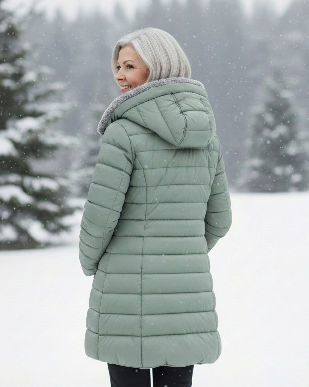 Serafina | Plumífero Elegante con Forro Polar y Corte A-Line
