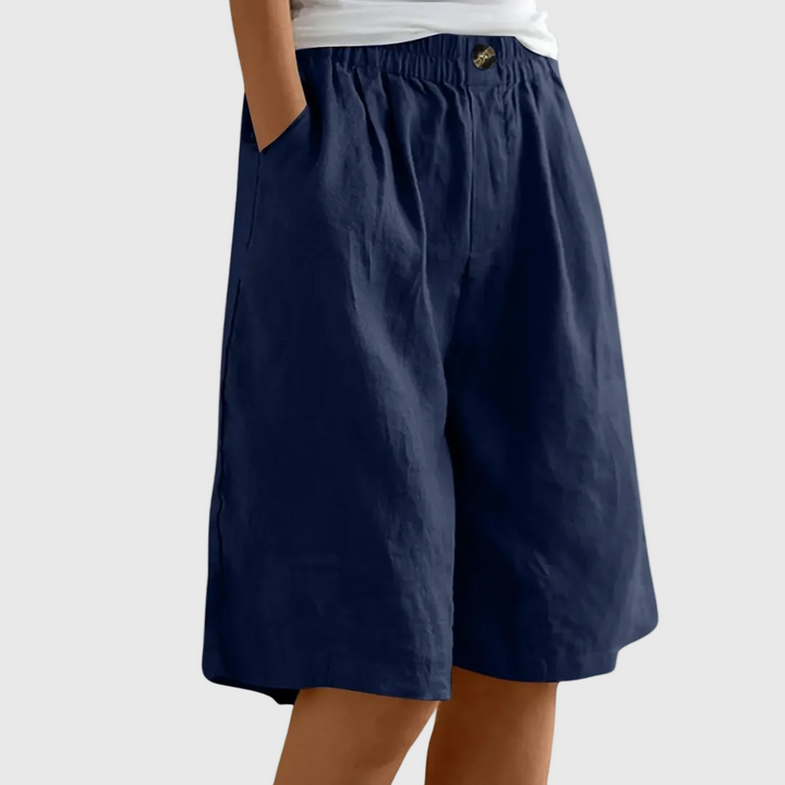 Ana | Pantalones Cortos Amplios con Cintura Elástica