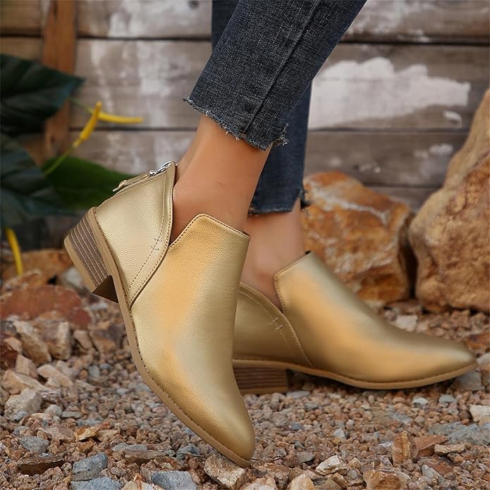 Lucrecia | Botines de Mujer sin Cordones con Tacón Bajo