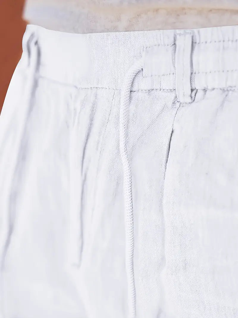 Daniel | Pantalones Largos De Lino Con Cordón