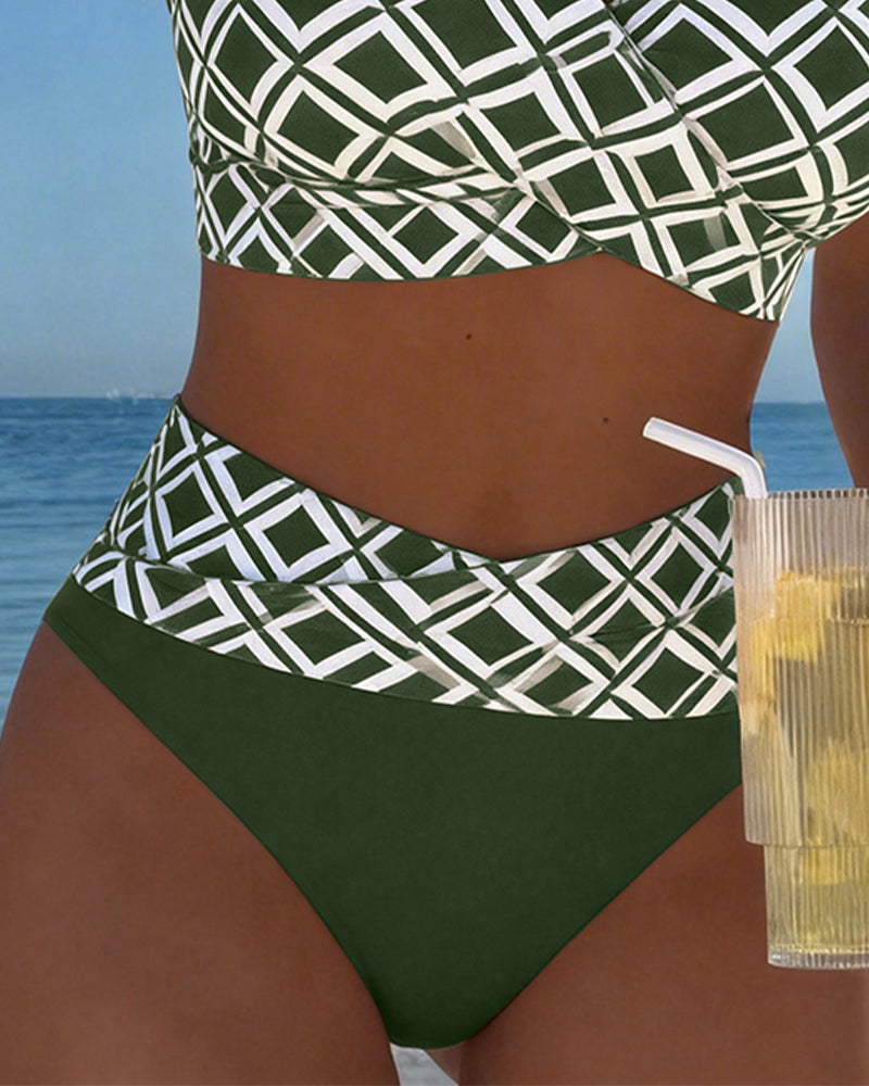 Adriana | Bikini de Dos Piezas con Estampado Geométrico