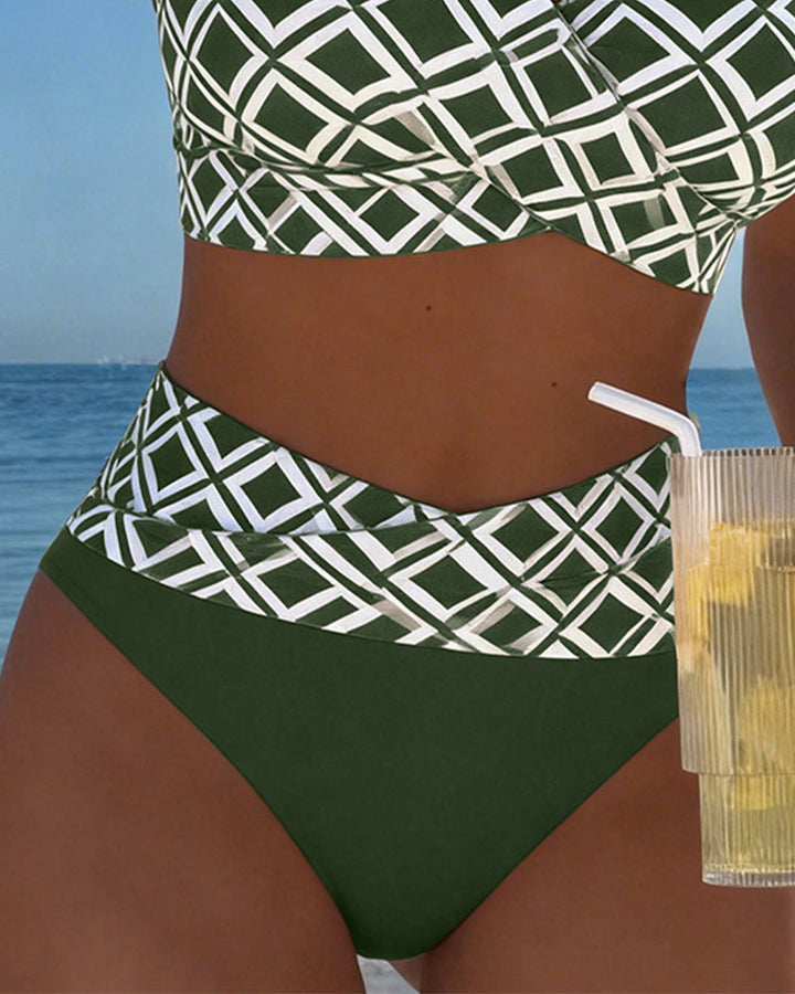 Adriana | Bikini de Dos Piezas con Estampado Geométrico