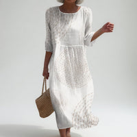 Elena | Vestido midi elegante con detalles delicados