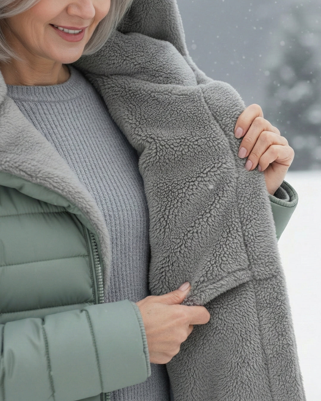 Serafina | Plumífero Elegante con Forro Polar y Corte A-Line