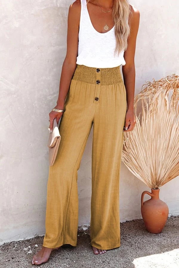 Rosa | Pantalón de Cintura Alta Relajado