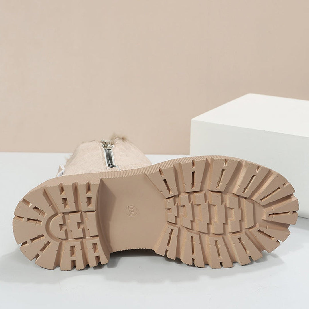 Maximina | Botines de Invierno de Ante sin Cordones Forrados