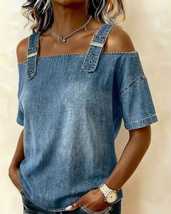 Julia | Camisa de Mezclilla Sin Mangas