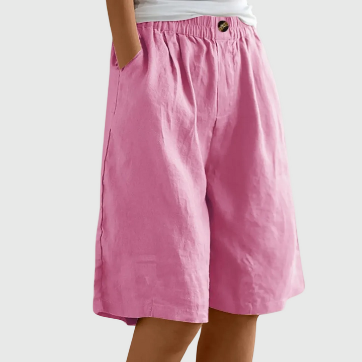 Ana | Pantalones Cortos Amplios con Cintura Elástica