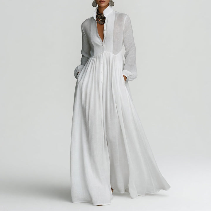 Sara | Vestido maxi minimalista refinado