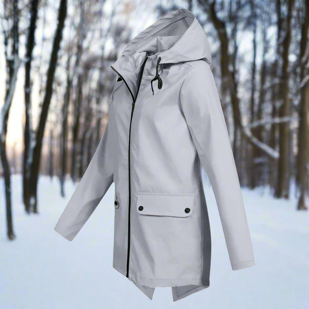 Viviana | Chaqueta Impermeable con Capucha y Cremallera