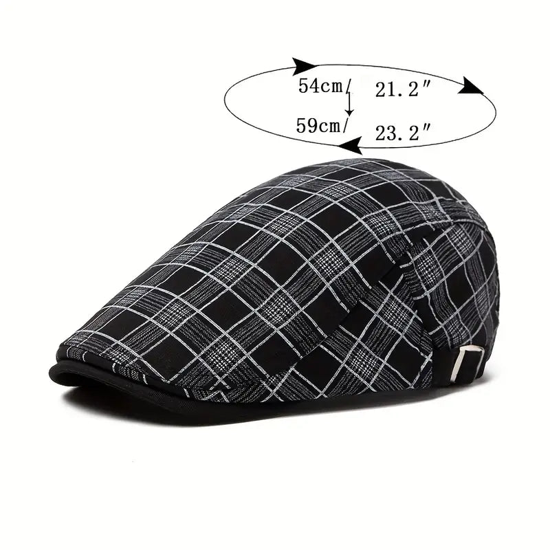 Diego|  Gorro vintage a Cuadros Ajustable