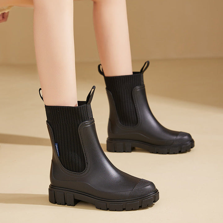 Nicolasa | Botines Chelsea de Goma Impermeables