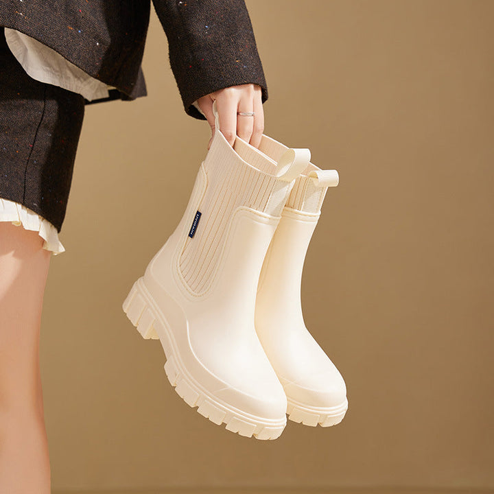 Nicolasa | Botines Chelsea de Goma Impermeables
