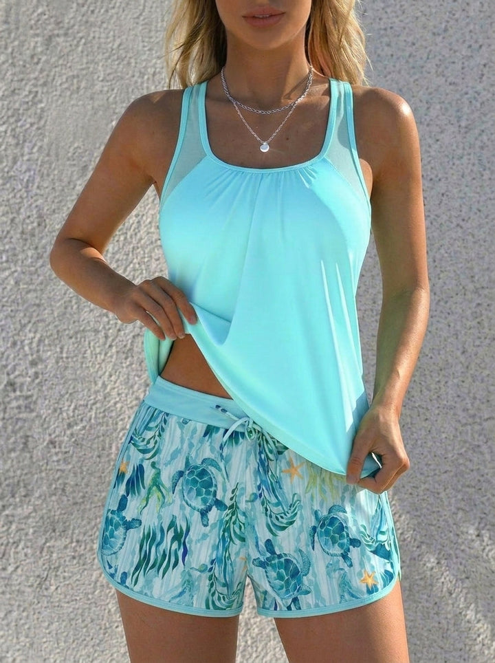 Silvia | Tankini Oceánico con Short