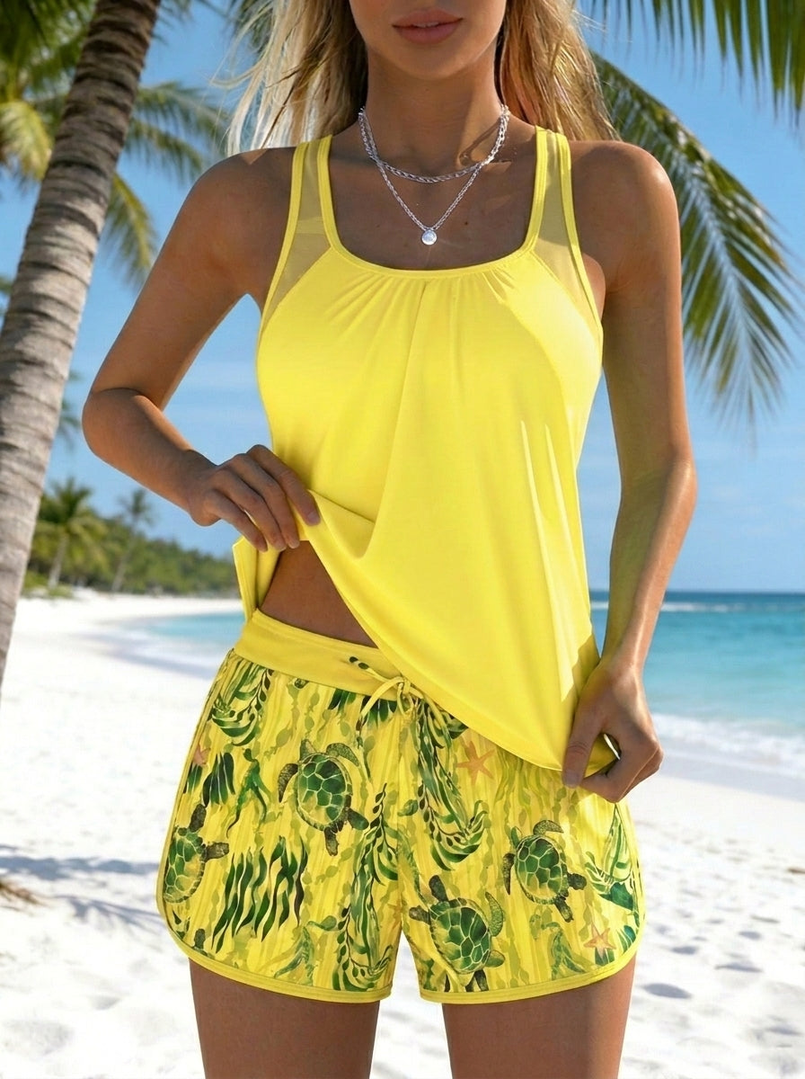 Silvia | Tankini Oceánico con Short