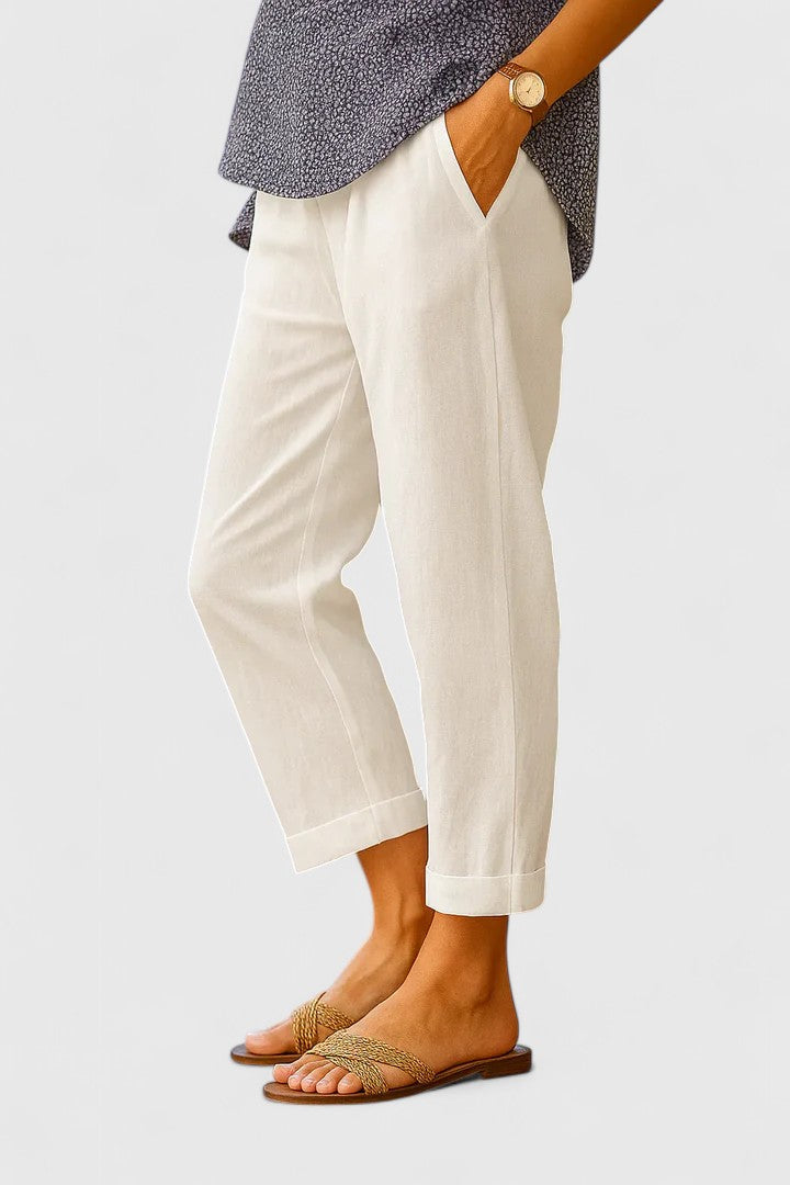 Susana - Pantalón Recto de Mujer Transpirable con Bolsillos