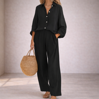 Saturnina | Conjunto de Pantalón Estilo Simple de Algodón