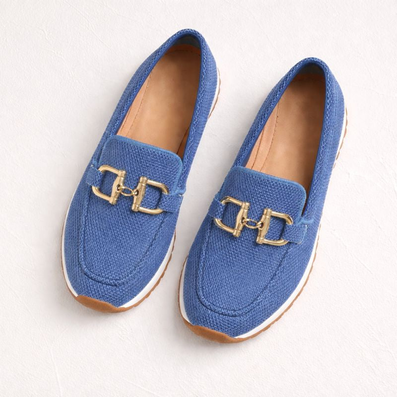 Rocío - Mocasines Ortopédicos de Mujer con Herraje Dorado