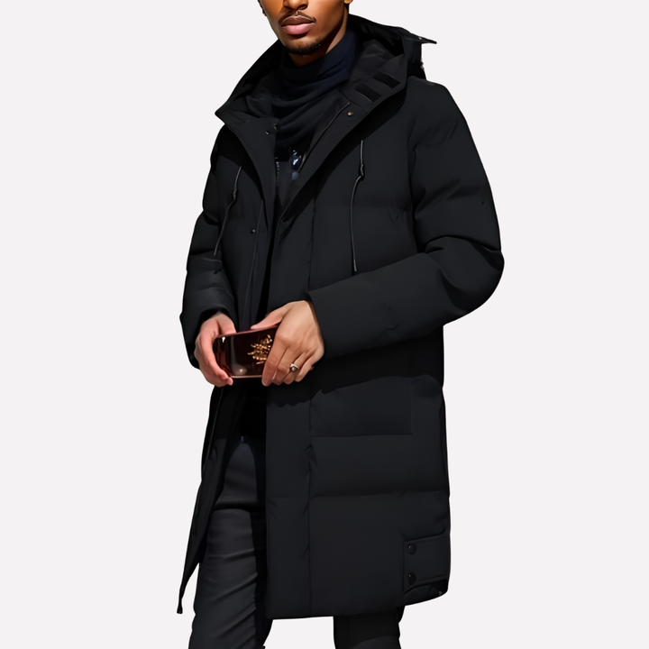 Celedonio | Chaqueta Larga de Hombre con Capucha Ajustable