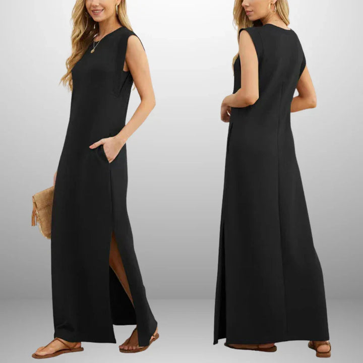 Inma | Vestido largo fluido antiarrugas