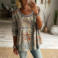 Valeria | Blusa vintage con estampado floral