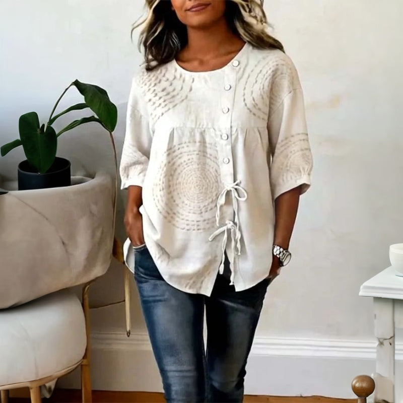 Mariana | Blusa vintage casual estampada