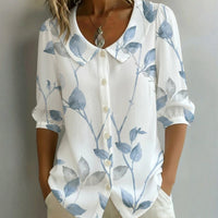 Julia | Blusa casual con estampado de hojas