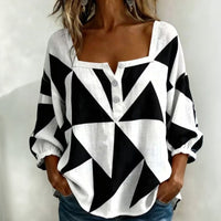 Lucía | Blusa Geométrica Casual
