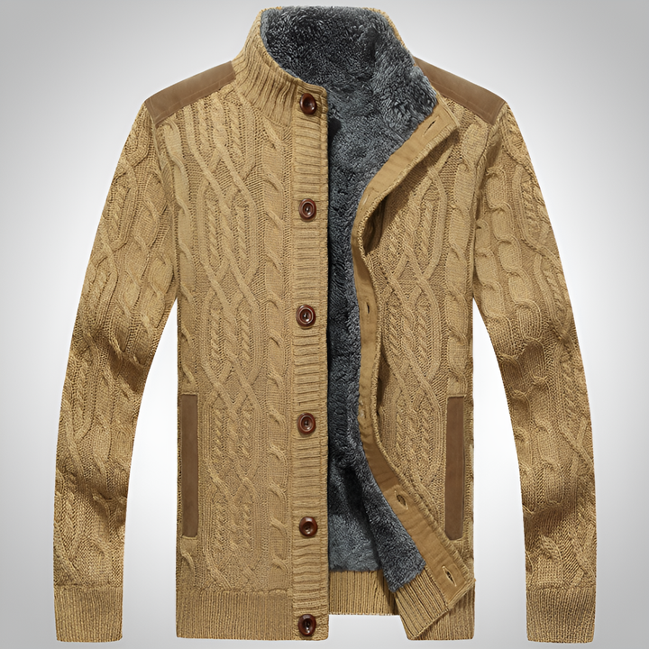 Pascual | Chaqueta de Punto de Hombre con Interior Afelpado