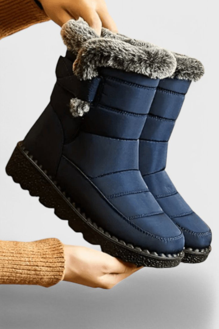 Ignacia | Botas de Invierno Impermeables Acolchadas a Media Caña