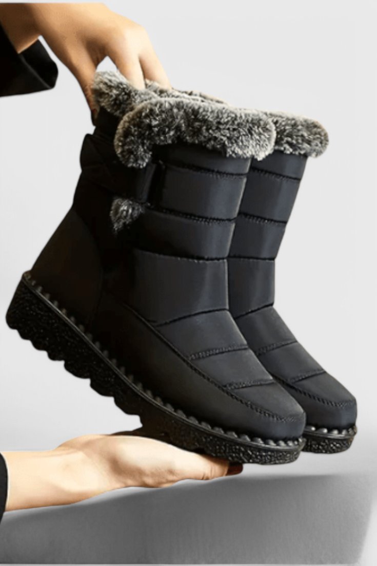 Ignacia | Botas de Invierno Impermeables Acolchadas a Media Caña